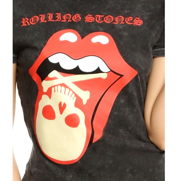 The Rolling Stones Skull & Crossbones rock Official Tee M NWT - Picture 2 of 3